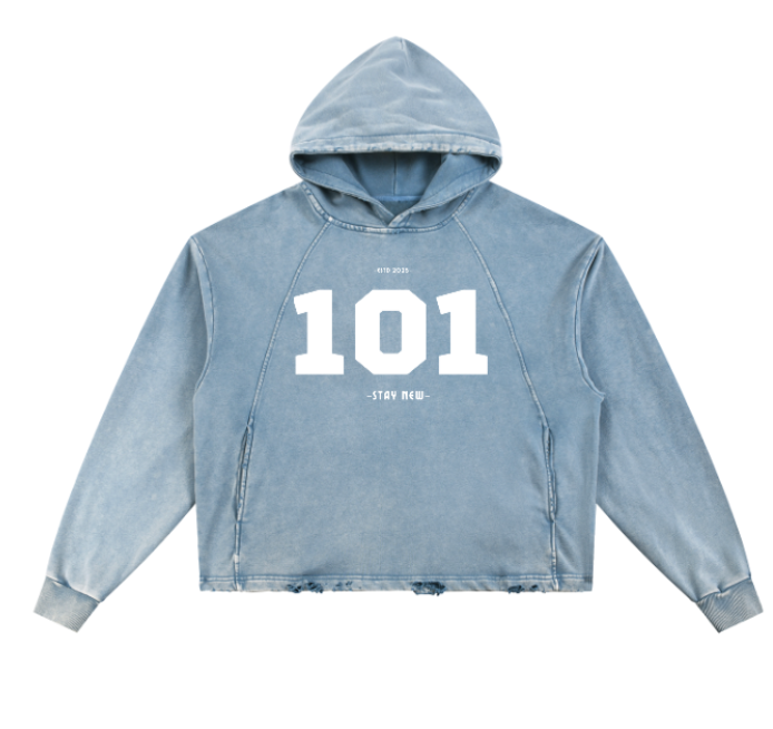 The 101 Distressed and Cropped Hoodie